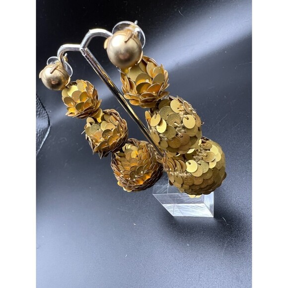J. Crew Gold Sequin Earrings - Picture 4 of 4